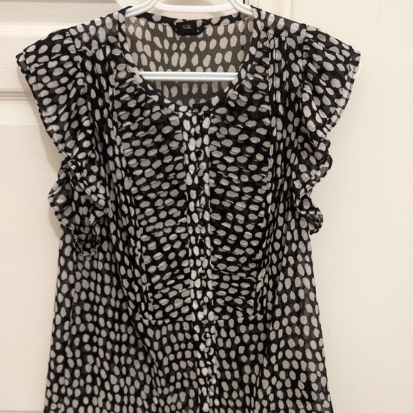 Club Monaco Semi-Sheer Blouse - Picture 1 of 4